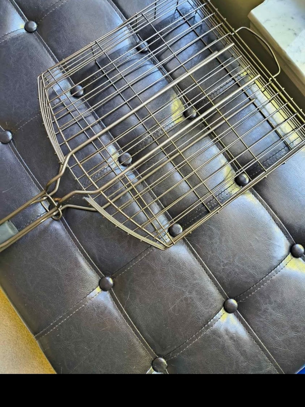 Metal BBQ Grill Basket - Double-Sided Wire Grill Rack